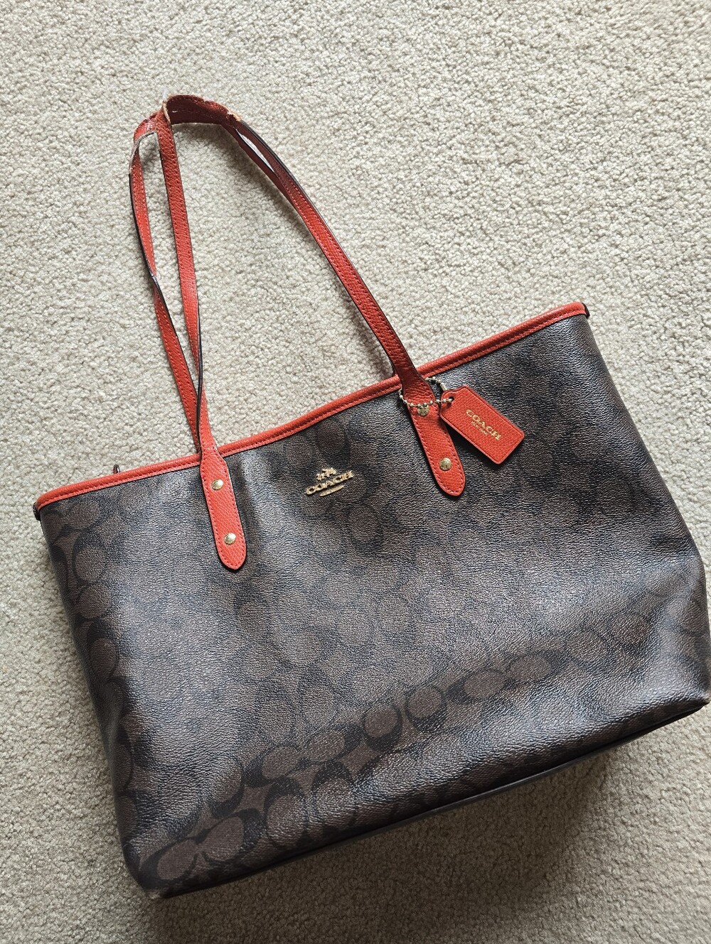 COACH original Tote Purse Bag.  Wear on strap look at photos.